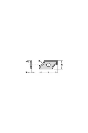 Top Vente Plaquette carbure CMT Rayon 6,35 mm - 24 x 12 x 1.5 (à l'unité)