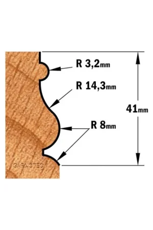 Acheter En Ligne Fraise CMT pour corniches, Profil B - CMT 955.902.11