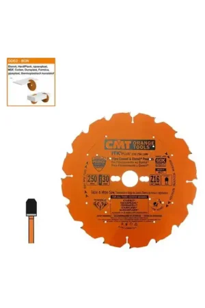 Acheter En Ligne Lame circulaire diamant pour MATERIAUX COMPOSITES - Diamètre 250mm - Alésage 30mm - 16 dents - CMT Orange tools