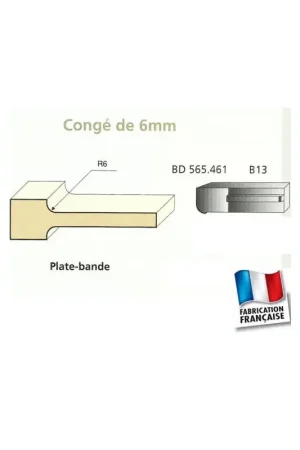 Réduction Jeu de 2 Couteaux Plates bandes CONGE 6mm - Travail par dessus - Le ravageur BD565461