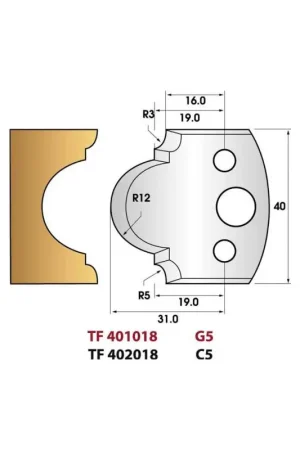 Vente Flash Jeu de 2 fers de toupie n°018 pour congés, hauteur 40 mm
