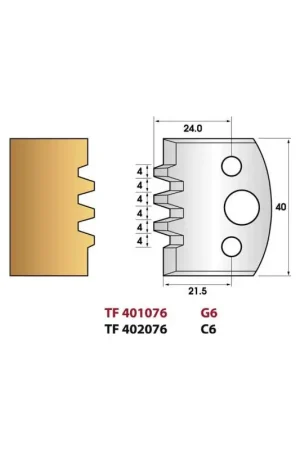 Expédié Aujourd'hui Jeu de 2 fers de toupie n°076 pour bouvetage , hauteur 40 mm