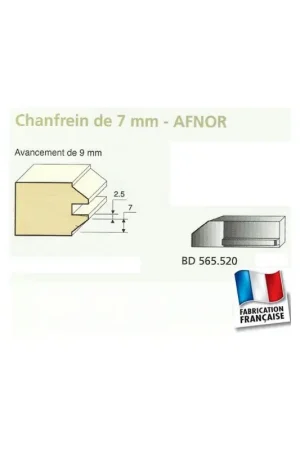 Top Vente Jeu de 2 Couteaux CHANFREIN 7mm - Travail par dessous - Le ravageur BD565520