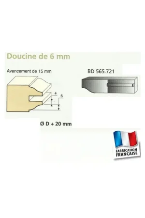 Acheter Direct Jeu de 2 Couteaux DOUCINE 6mm - Travail par dessus - Le ravageur BD565721