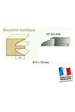 Authentique Jeu de 2 Couteaux Contre-profil DOUCINE RUSTIQUE - Travail par dessus - Le ravageur BD565858