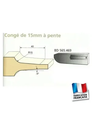 Solde Jeu de 2 Couteaux Plates bandes CONGE 15mm - Travail par dessus - Le ravageur BD565469