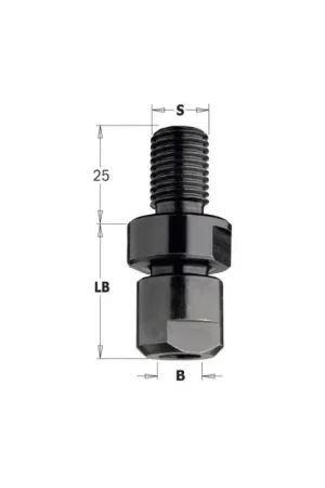 Usine Directe Mandrin porte fraise M16 pour mèches de 12mm, 10mm et 12,7mm (Vendu sans pince)