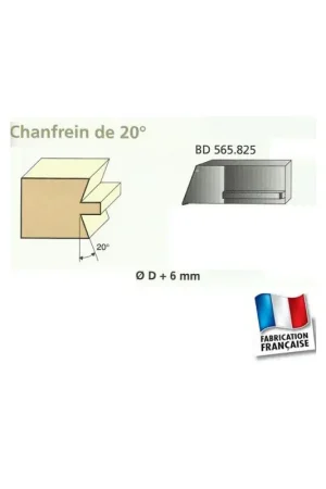 Vente Flash Jeu de 2 Couteaux CHANFREIN 20° - Travail par dessous - Le ravageur BD565825