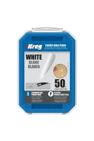 Marque Standard white plastic pocket hole plugs