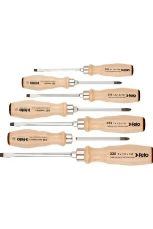 Acheter Direct Tournevis 7 pièces manche en bois jeu SL/PZ/PH