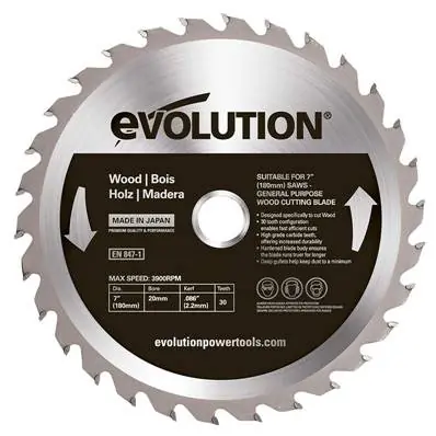 Produit De Marque Lame de scie circulaire bois 180 mm - 30 dents