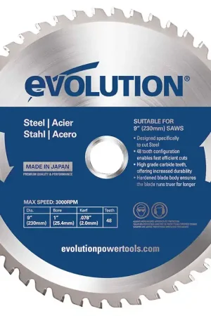 Lame de scie acier 230 mm - 48 dents Retour Gratuit