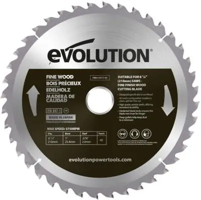 Lame de scie bois 210MM 40 DENTS (Pour scie à onglet R210SMS+) Produit De Marque
