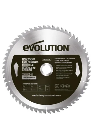 Lame de scie bois 255mm 60 Dents (Convient Aux Scies ¿ Onglet & Scies Sur Table) Prix Réduit
