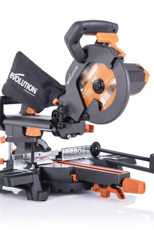 Scie à onglet électrique 210mm Evolution R210SMS+ avec lame multi-matériaux TCT Achat Immédiat