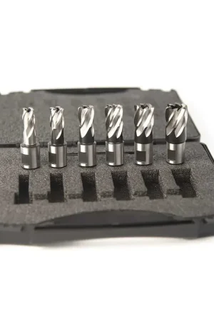 Commander Maintenant Kit de 6 fraises à carotter courtes Evolution pour Perceuse magnétique (profondeur maximale 25 mm)