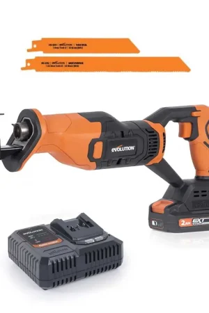 Commander Vite Scie sabre sans fil Evolution R150RCP-Li avec 2 lames multi-matériaux avec batterie 2Ah et chargeur