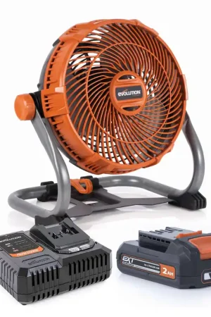 Ventilateur portable sans fil Evolution R240FAN-Li avec batterie 2Ah et chargeur Offre Spéciale