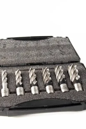 Usine Directe Kit de 6 fraises à carotter Evolution pour Perceuse magnétique (profondeur maximale 50mm)