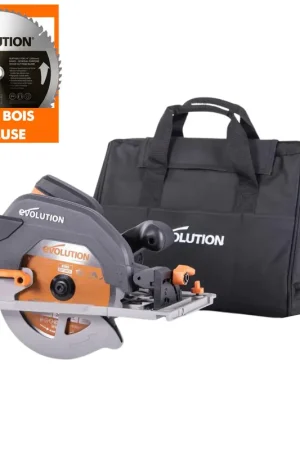 Commande En Gros Pack Evolution : Scie circulaire 185mm Evolution R185CCSX+ avec lame multi-matériaux TCT et sac de transport + lame bois