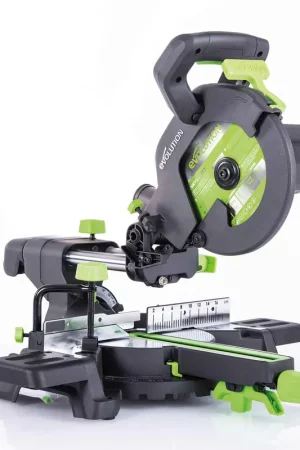 Prix Bas Scie à onglet électrique 210mm Evolution F210SMS avec lame multi-matériaux TCT (GRADE B)