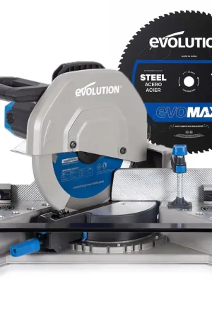 Must-Have Pack Evolution : Scie à onglet 355mm Evolution S355MCS avec lame cermet EVOMAX acier 80 dents